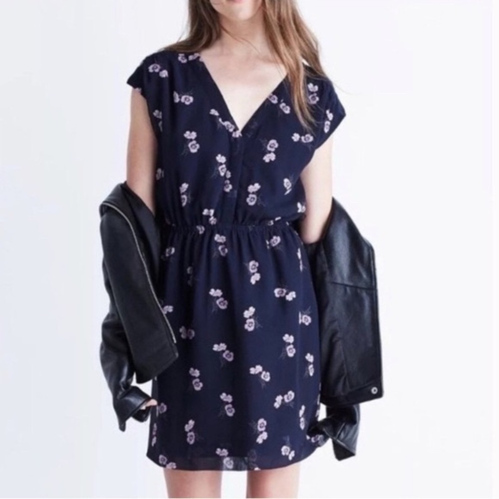 Madewell Pansy Skygaze Floral Dress